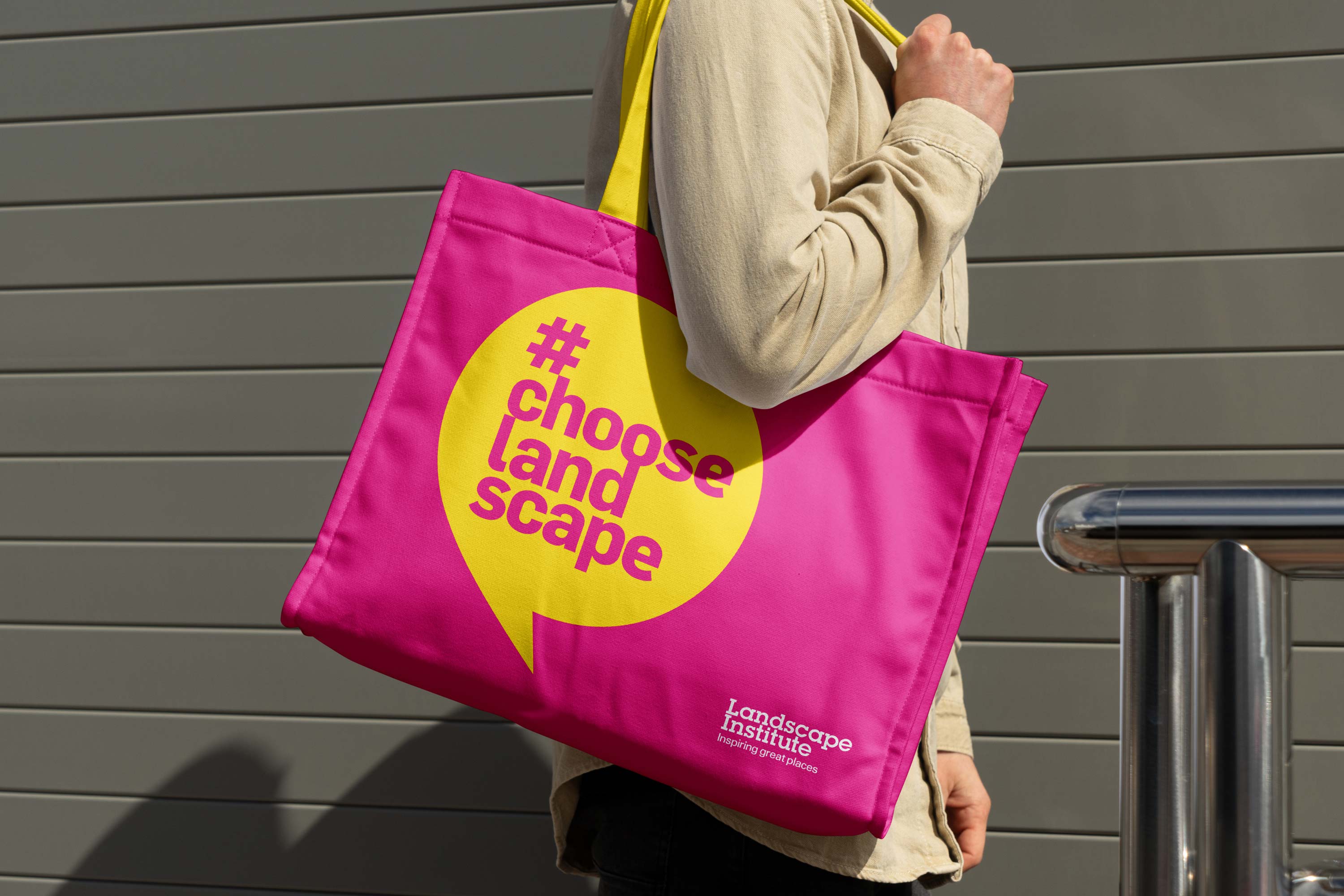 Landscape Institute's 'Choose Landscape' campaign identity and bag design, created by Darkhorse Design.